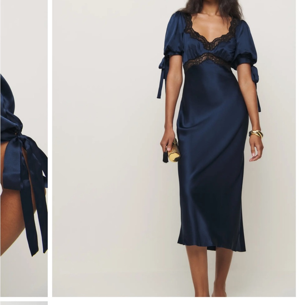 Reformation Stella dress navy blue size 6